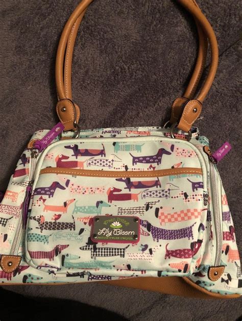 lily bloom dachshund purse.